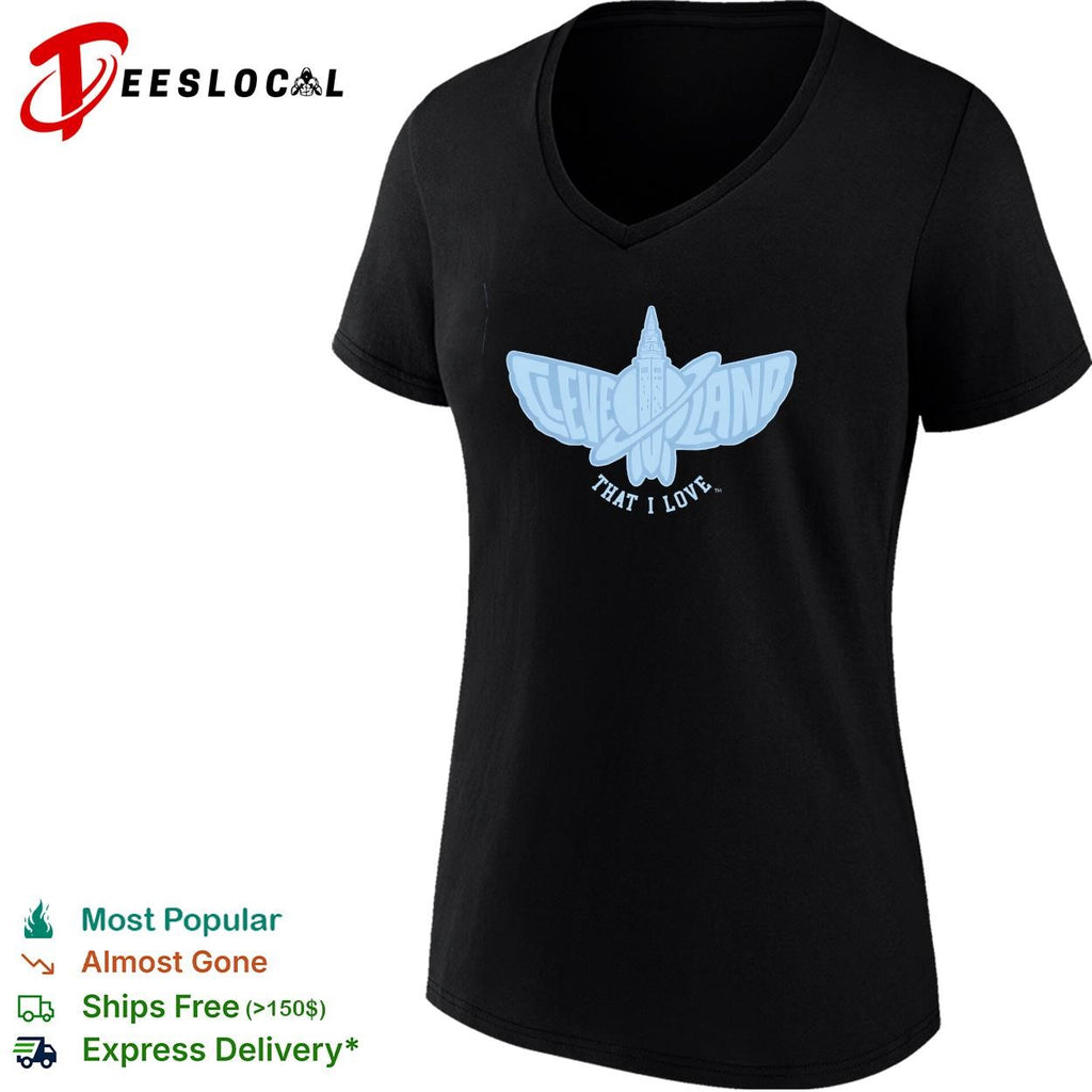 Cleveland That I Love city skyline moth butterfly logo shirt