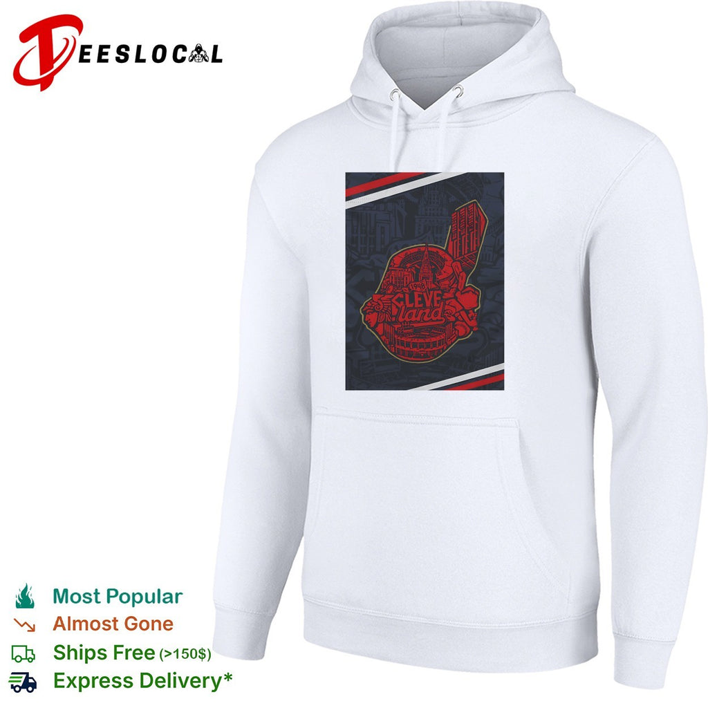 Cleveland baseball team city mosaic logo art shirt