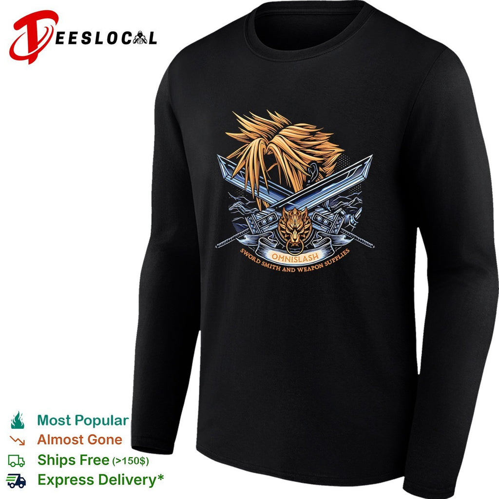 Cloud Strife Final Fantasy VII Omnislash Sword Smith and Weapon Supplies shirt
