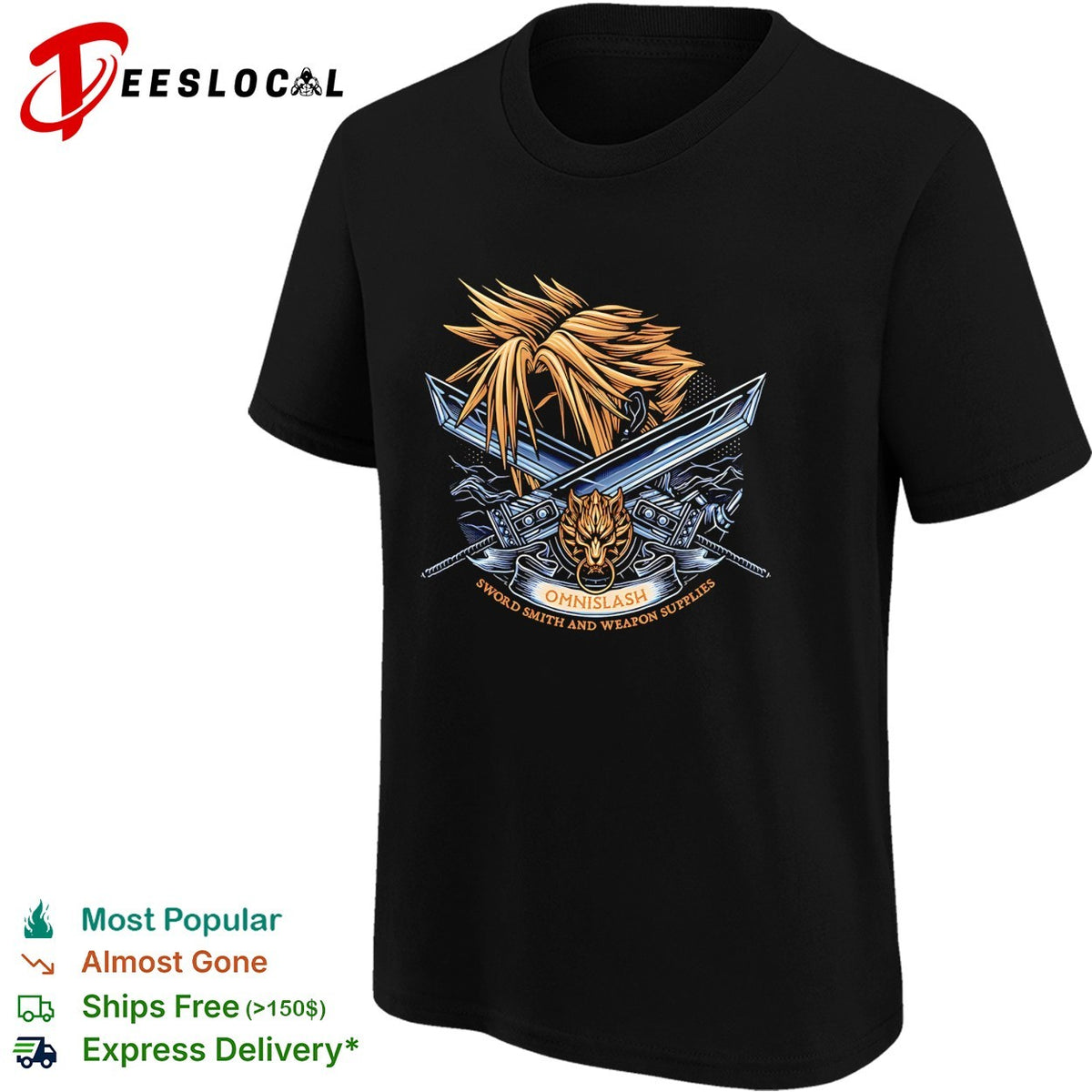Cloud Strife Final Fantasy VII Omnislash Sword Smith and Weapon Supplies shirt