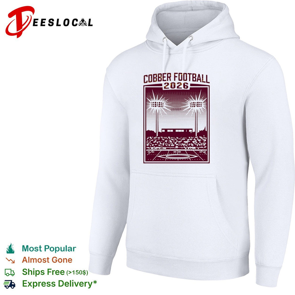 Cobber Football 2026 stadium lights game day crowd shirt
