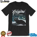 Cocaine Everywhere Funny Snow Cat Winter Holiday T Shirt
