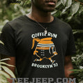 Coffee Run Brooklyn ’93 Retro Cartoon Caffeine T Shirt