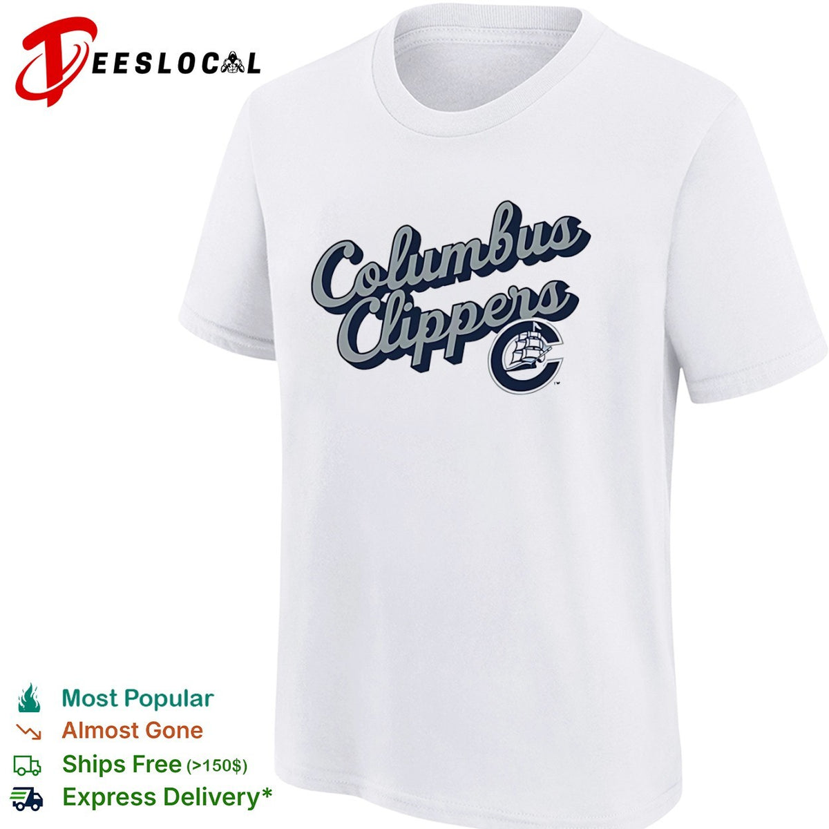 Columbus Clippers Where I Am From and To 2026 Logo Lettering Baseball Minor League shirt