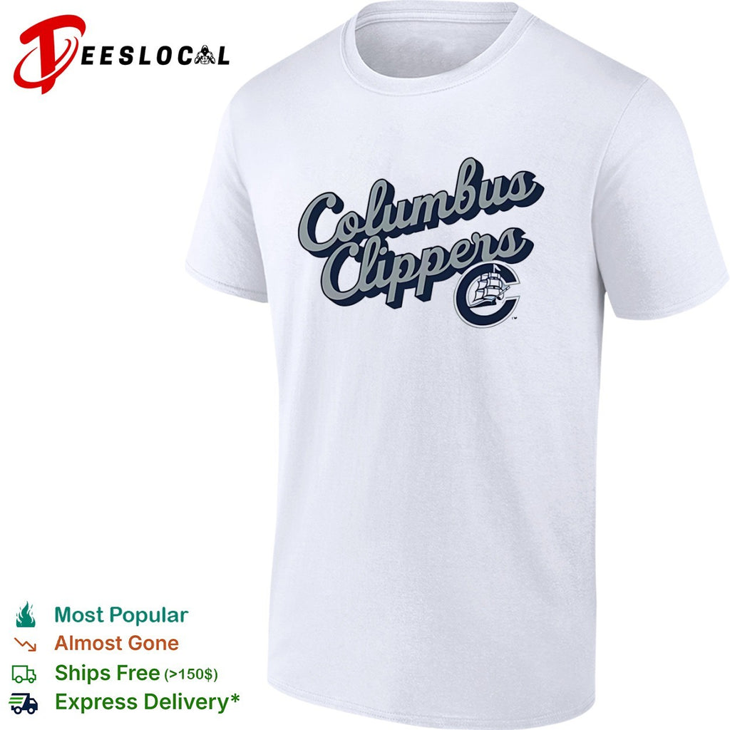 Columbus Clippers Where I Am From and To 2026 Logo Lettering Baseball Minor League shirt