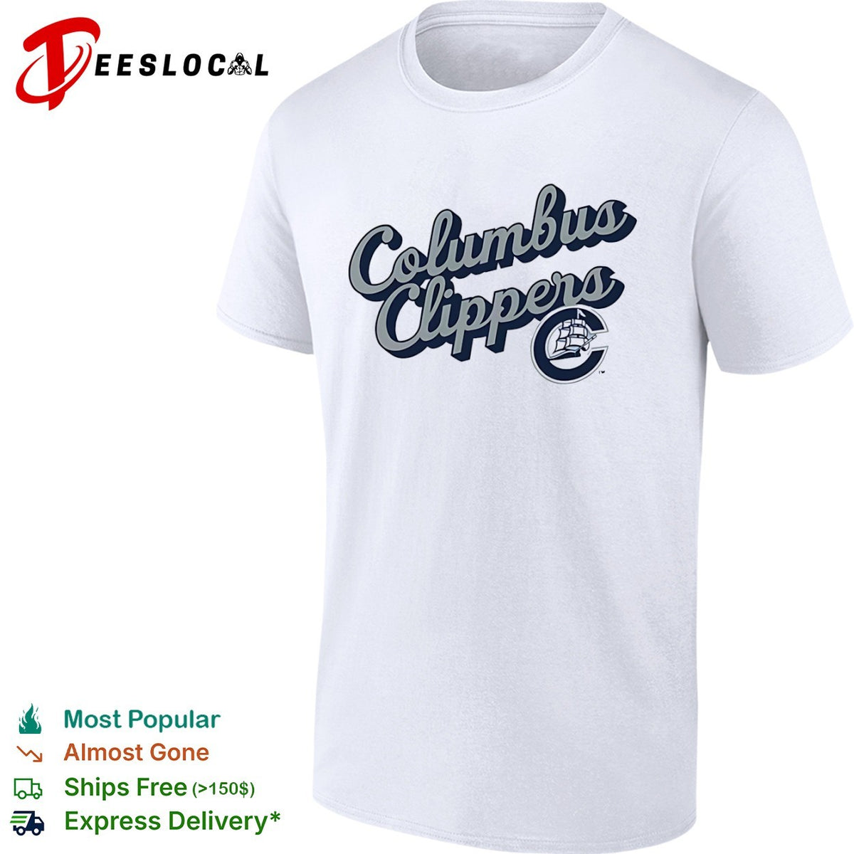 Columbus Clippers Where I Am From and To 2026 Logo Lettering Baseball Minor League shirt