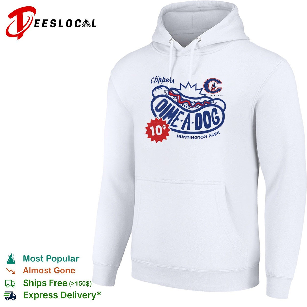Columbus Clippers dime a dog Huntington Park hot dog 10 cents shirt