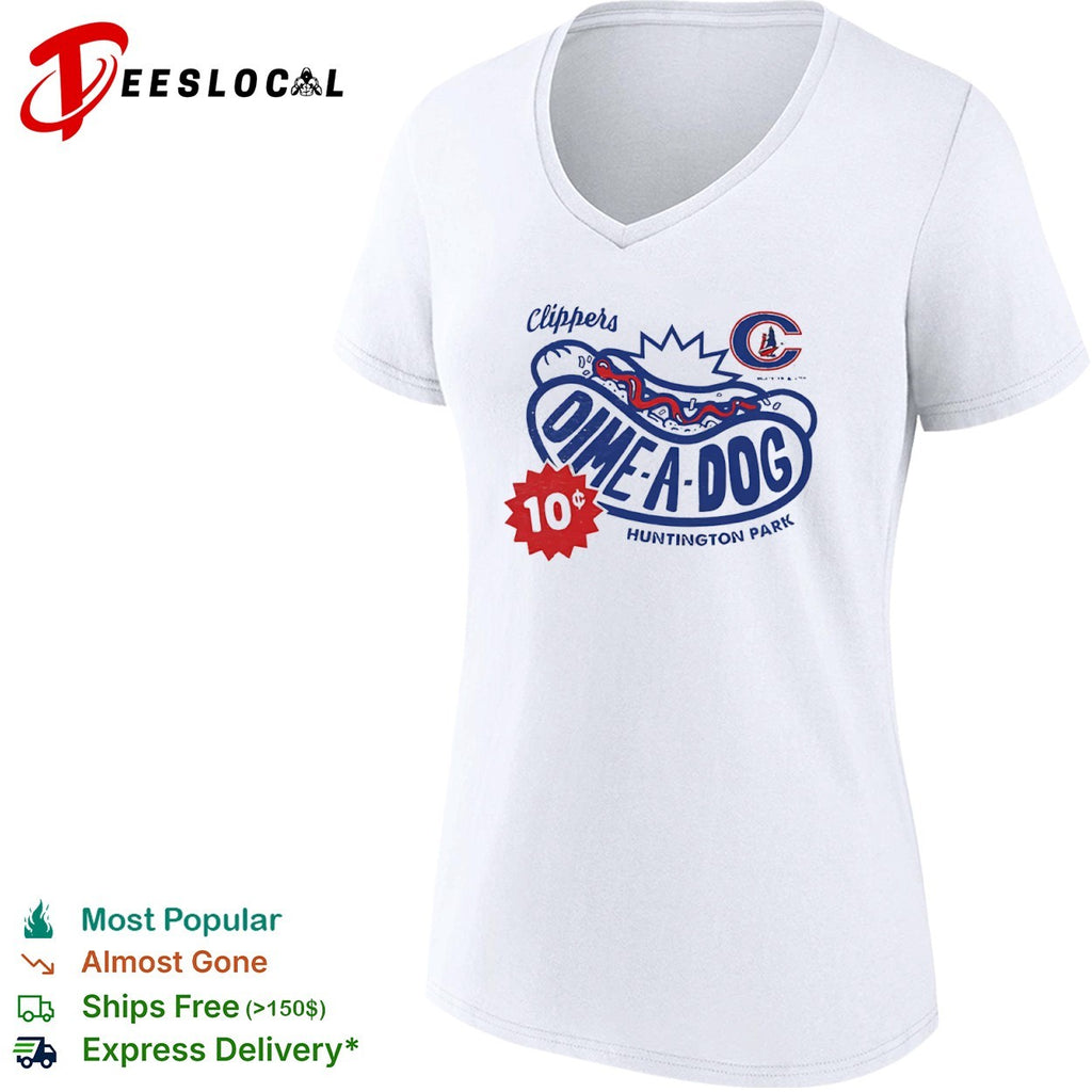 Columbus Clippers dime a dog Huntington Park hot dog 10 cents shirt