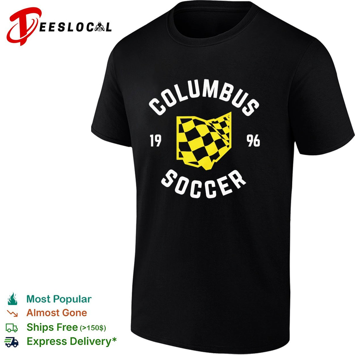 Columbus Crew checkered flag 1996 soccer shirt