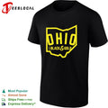 Columbus Crew state map Ohio is black and gold shirt