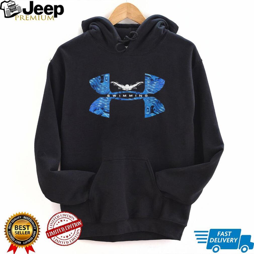 Competitive Swimming Water Pattern Athletic Tee