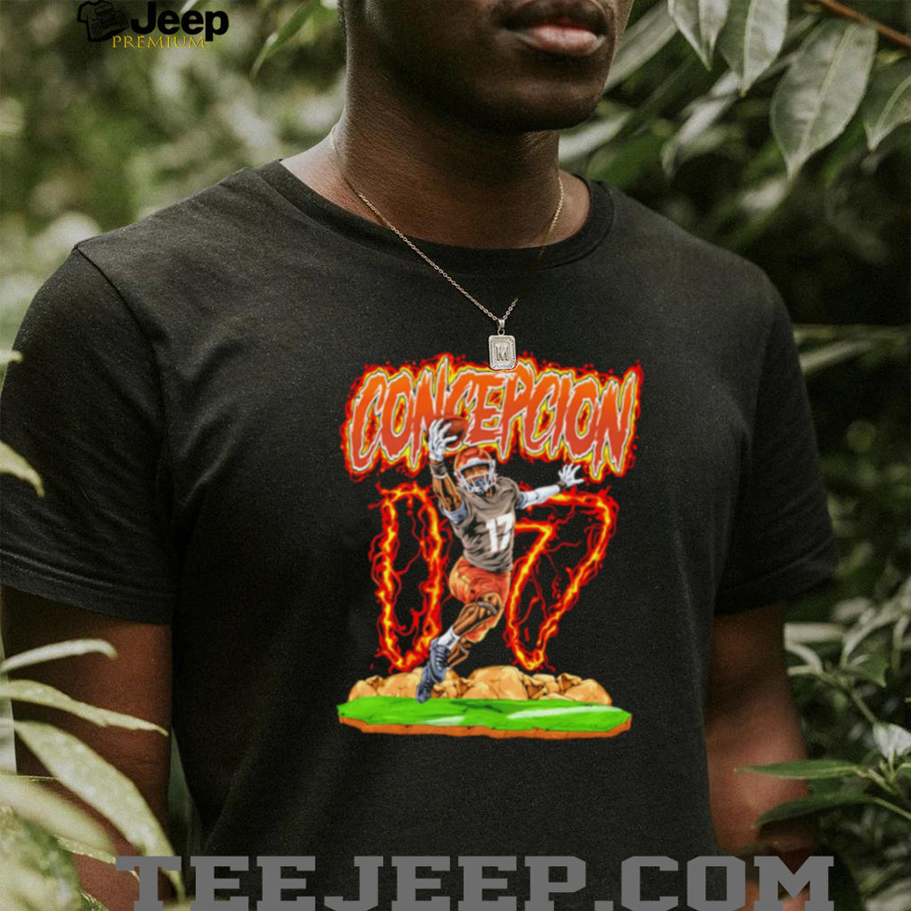 Concepcion 07 Football Player Flame Sports T Shirt