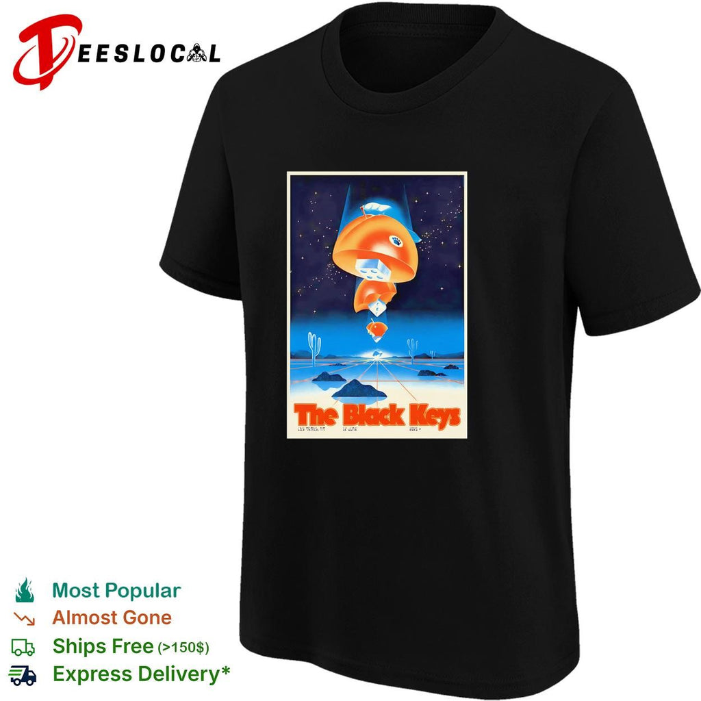 Concert poster floating fish space desert surreal vintage framed art shirt
