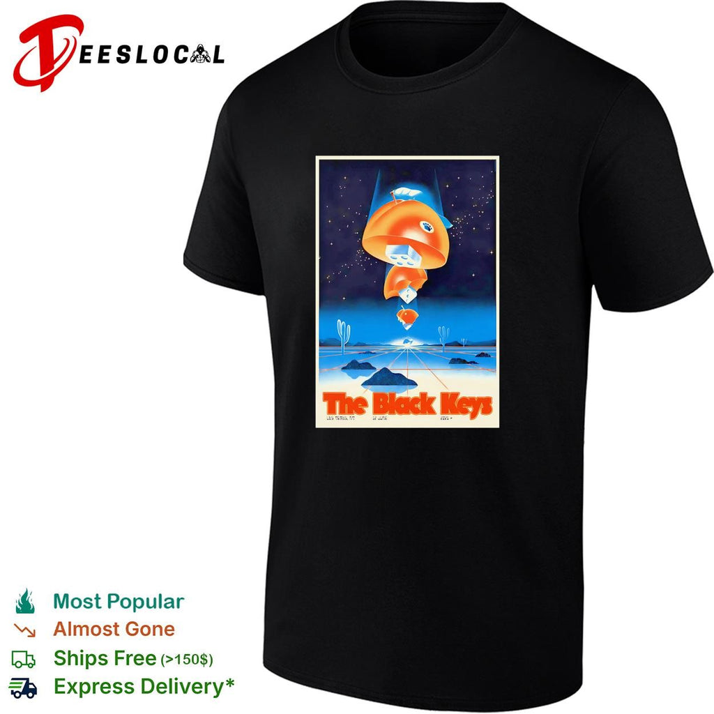Concert poster floating fish space desert surreal vintage framed art shirt