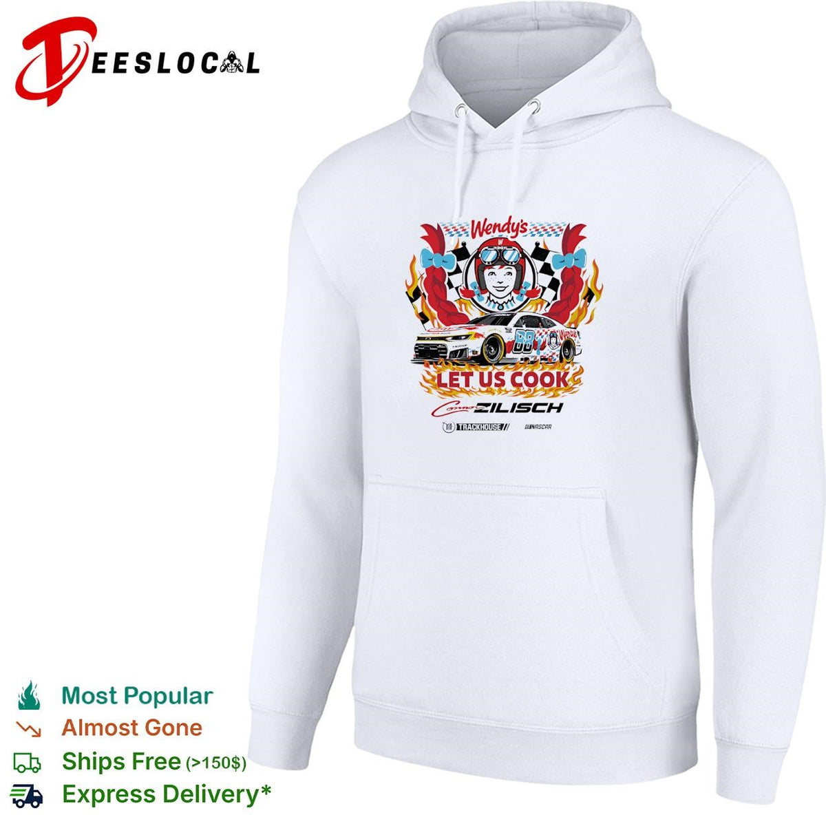 Connor Zilisch 88 Wendy’s let us cook Trackhouse NASCAR shirt