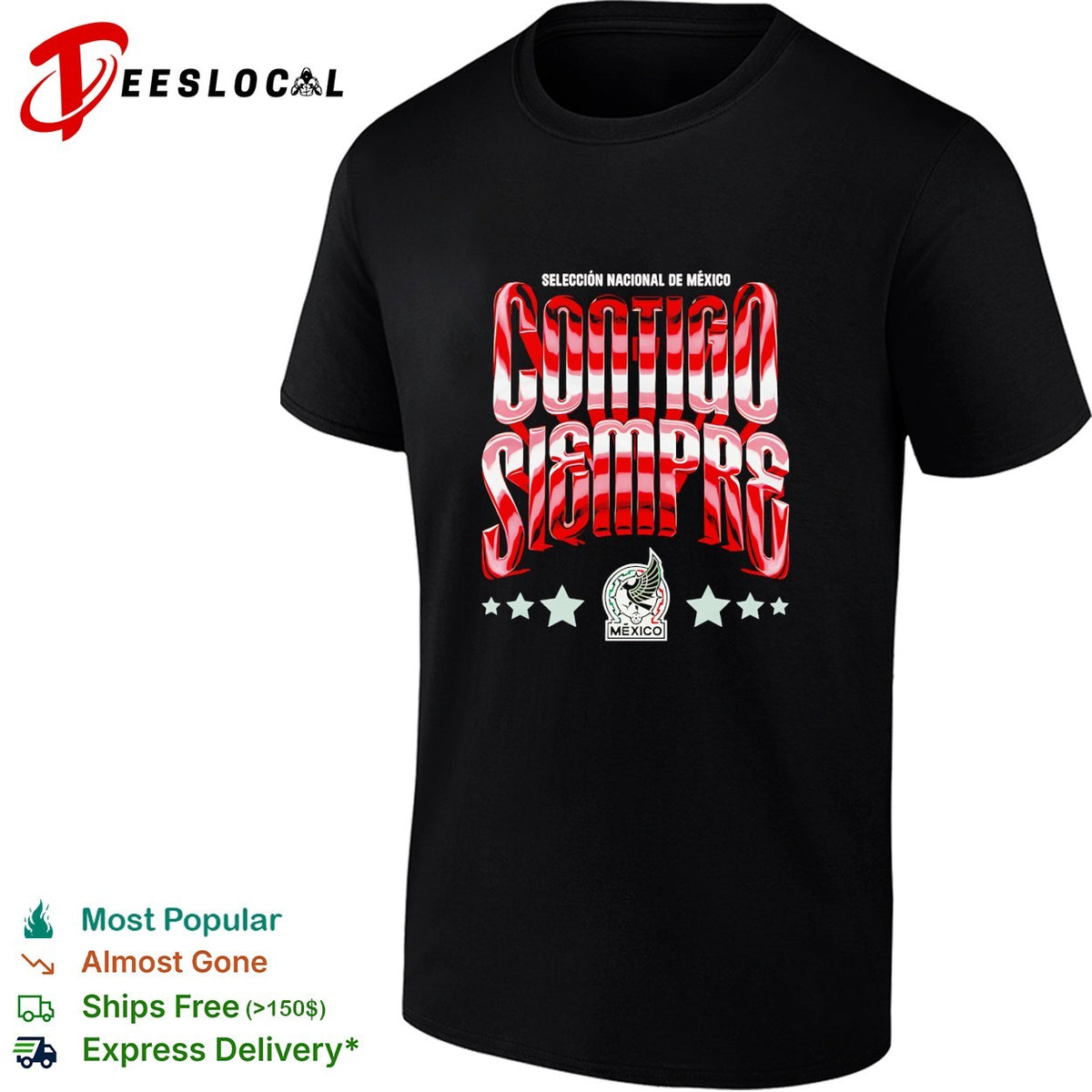 Contigo siempre Mexico Seleccion Nacional chrome red shirt