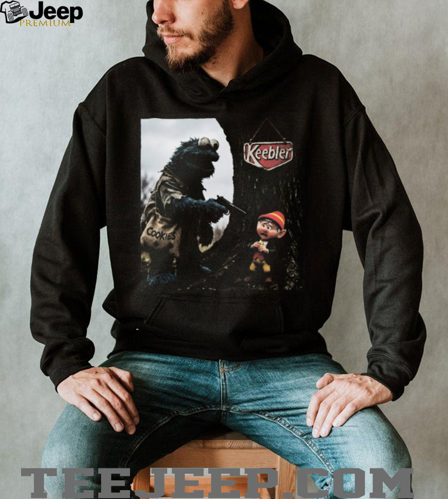 Cookie Monster Keebler Elf Heist Funny Graphic T Shirt