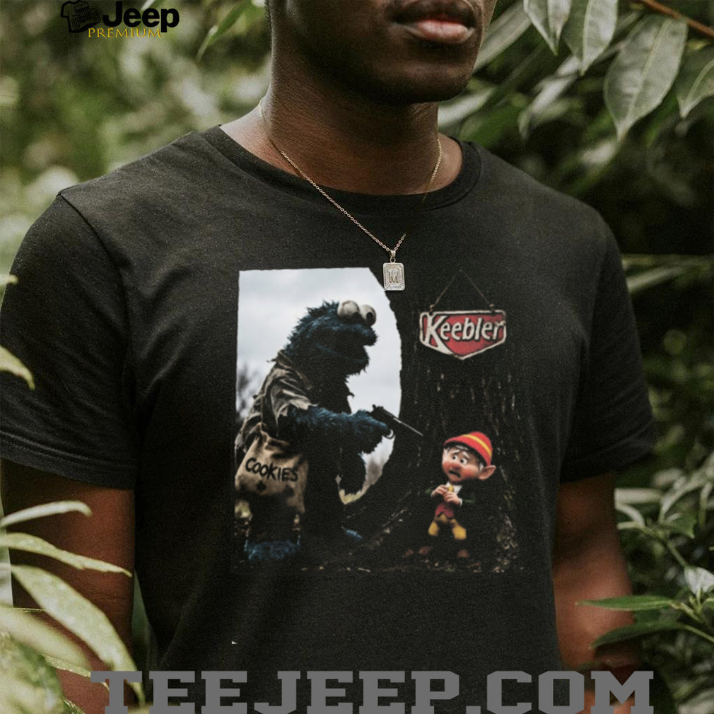 Cookie Monster Keebler Elf Heist Funny Graphic T Shirt