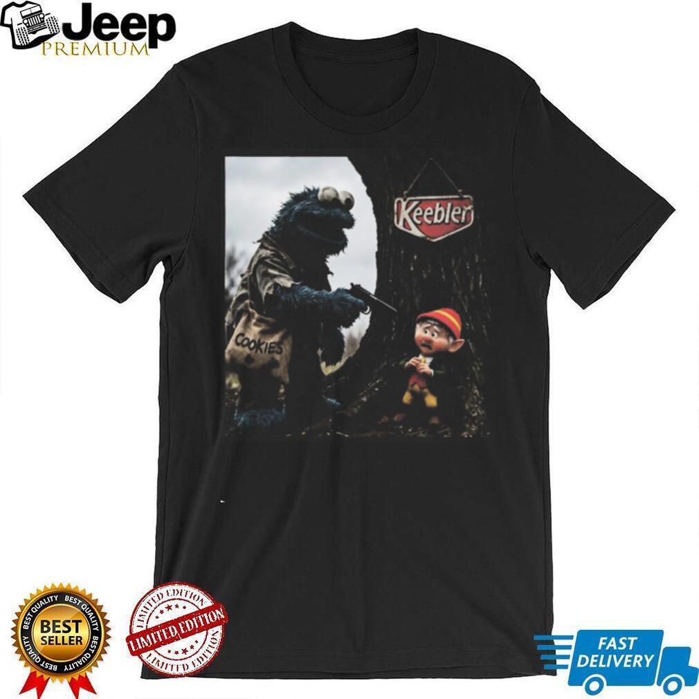 Cookie Monster Keebler Elf Heist Funny Graphic T Shirt