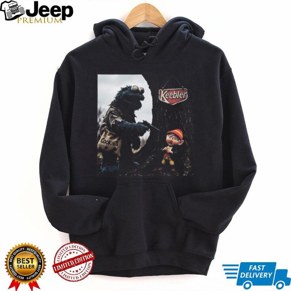 Cookie Monster Keebler Elf Heist Funny Graphic T Shirt