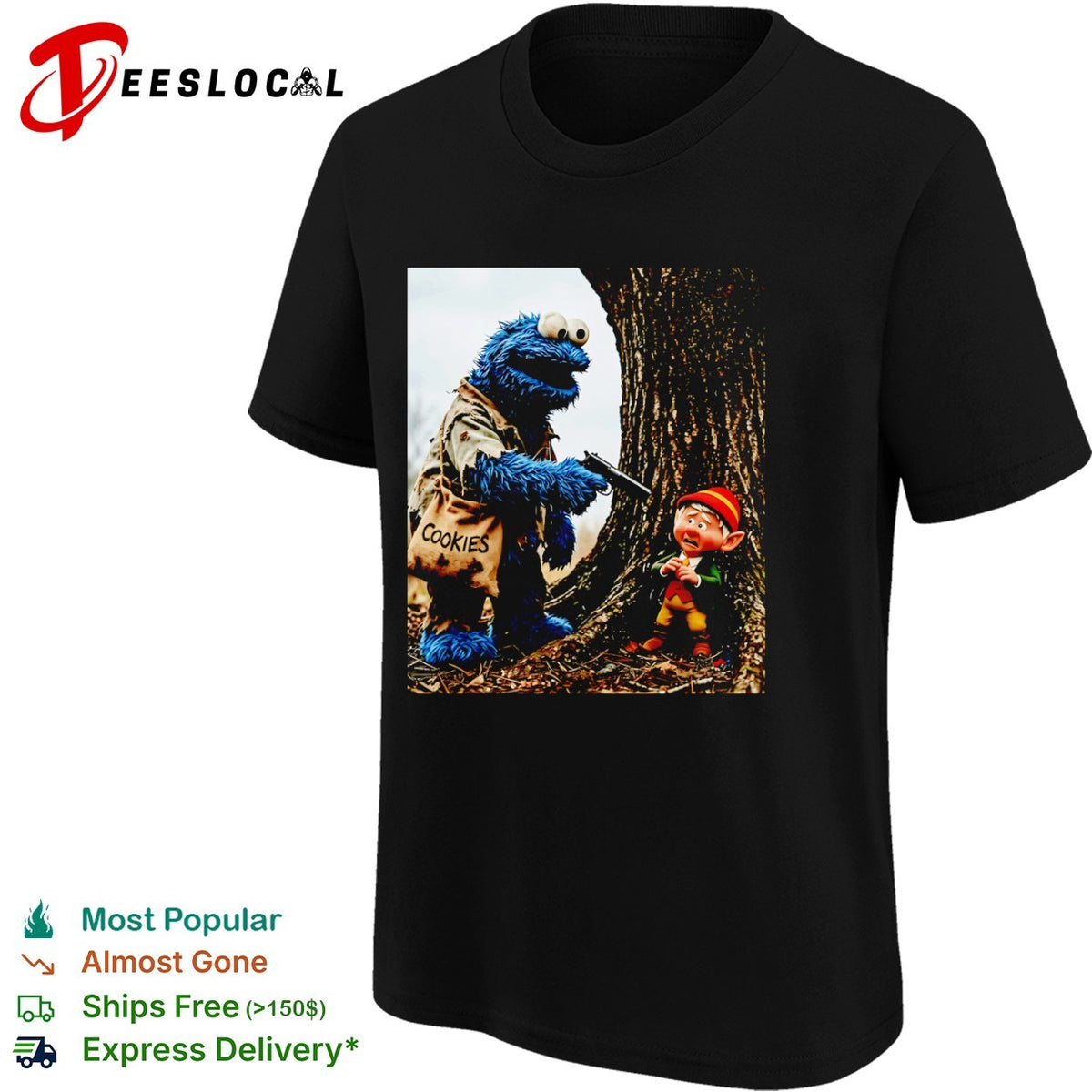 Cookie Monster and Elf on the Shelf Cookies Parody shirt