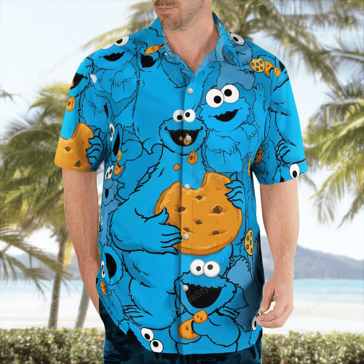 Cookie Monster Hawaiian Shirt Beach Vibe