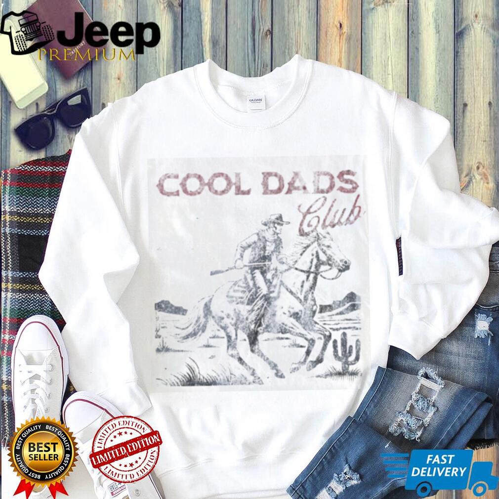 Cool Dads Club Cowboy Horse Western Aesthetic Vintage Graphic T Shirt