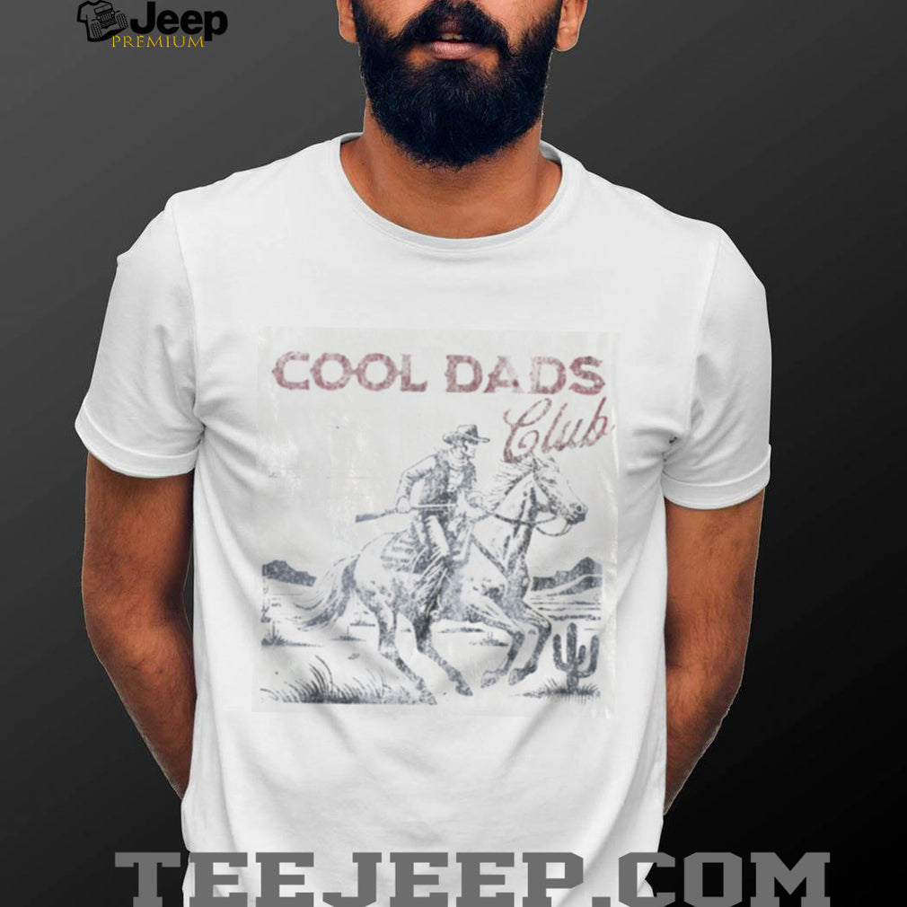 Cool Dads Club Cowboy Horse Western Aesthetic Vintage Graphic T Shirt