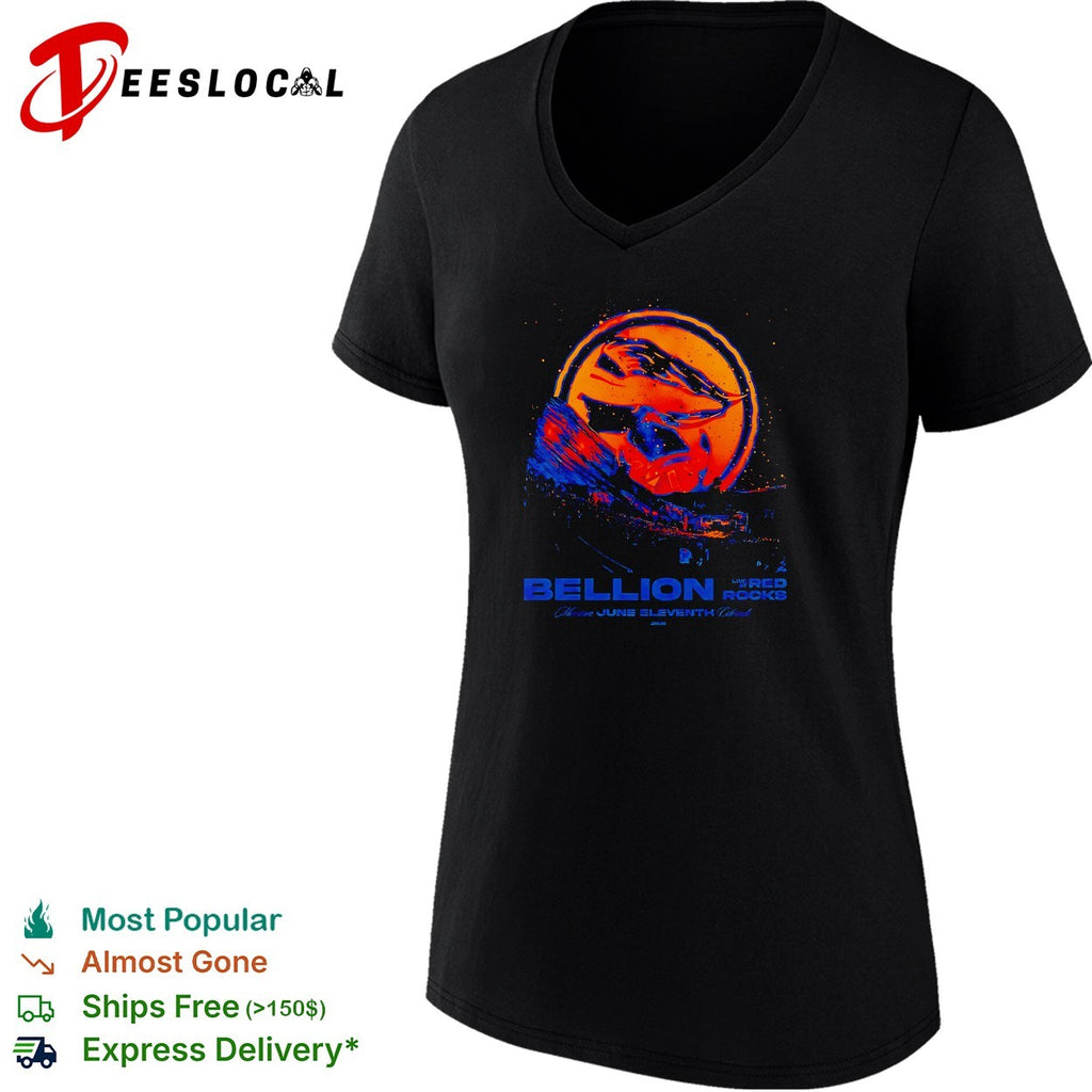 Cosmic glowing orb Red Rocks amphitheater June 11 concert blue orange art shirt