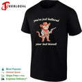 Cowboy cat western feline armed kitten youve just buttered your last biscuit shirt