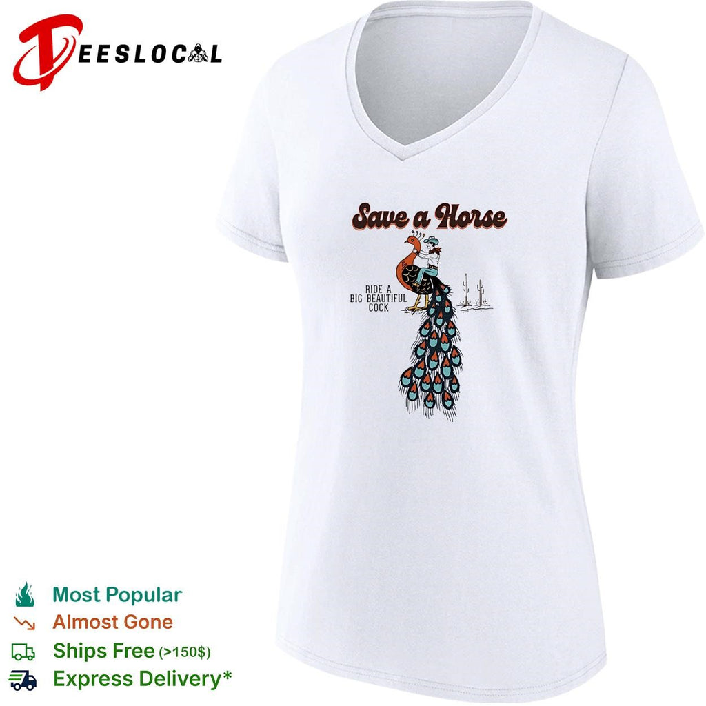 Cowboy peacock save a horse ride a big beautiful cock shirt