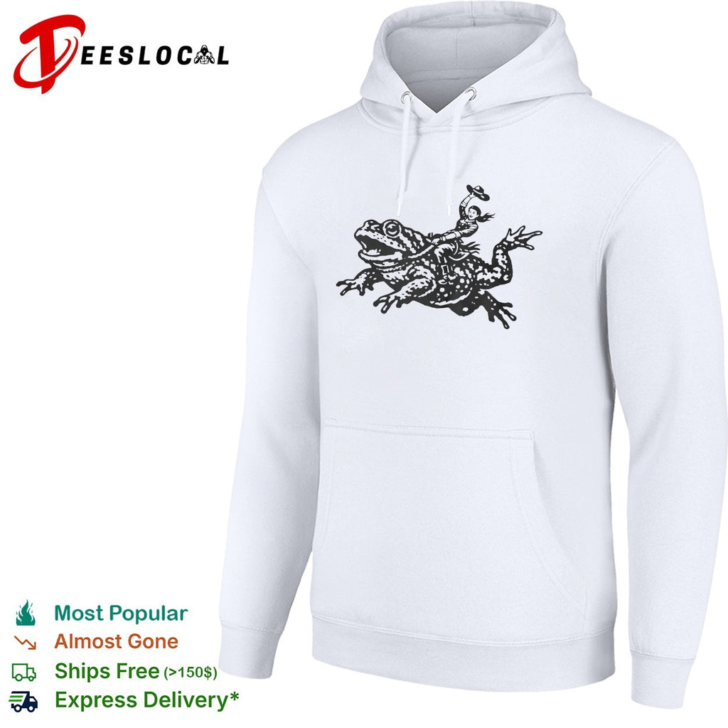 Cowgirl Riding a Toad Illustration Western Folk Art Pop Culture Apparel Shirt