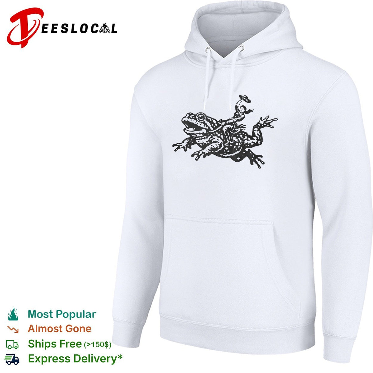 Cowgirl Riding a Toad Illustration Western Folk Art Pop Culture Apparel Shirt