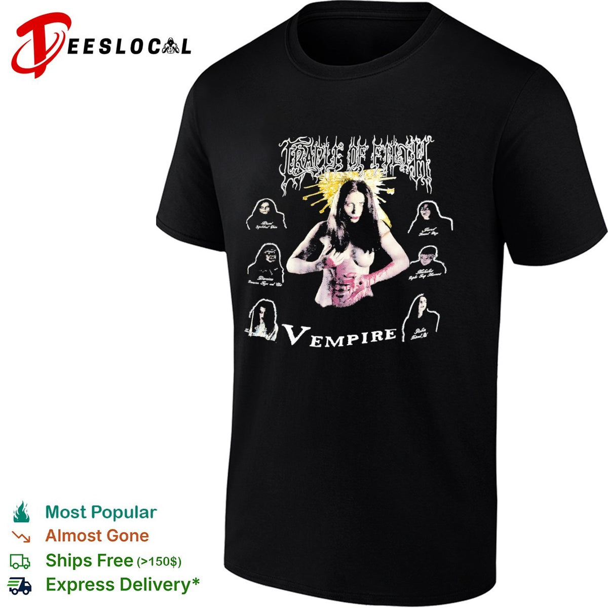 Cradle of Filth band members Vempire shirt