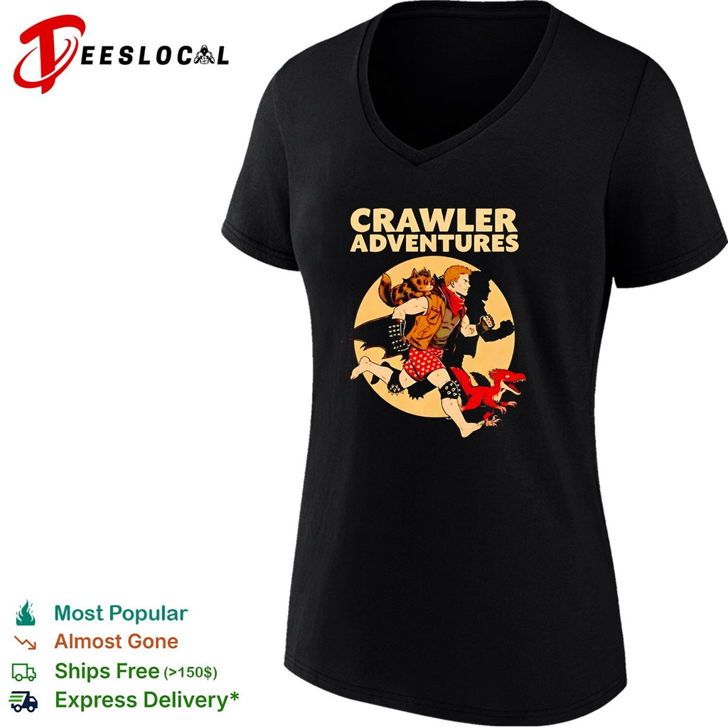 Crawler Adventures fantasy dungeon character running creatures shirt