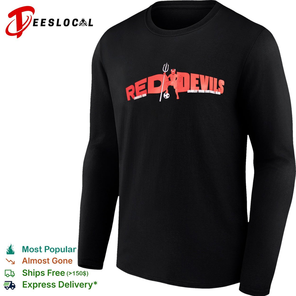 Crawley Town Football Club Red Devils Founded 1896 shirt