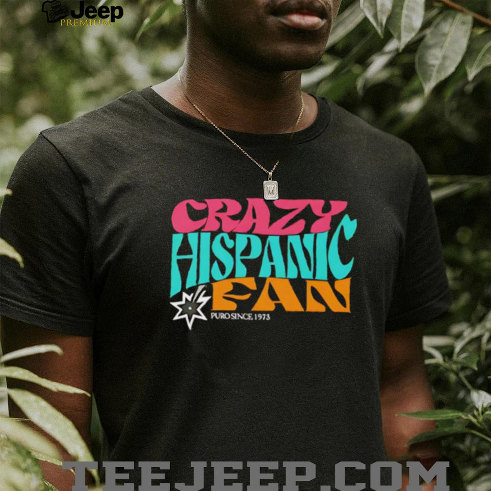 Crazy Hispanic Fan Retro Typography T Shirt