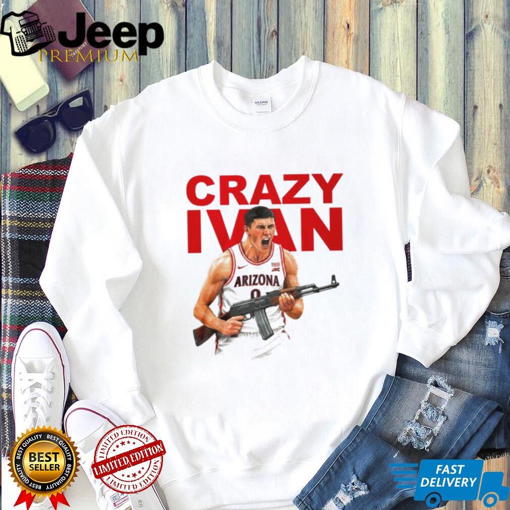 Crazy Ivan Arizona Basketball Player With Rifle Parody T Shirt