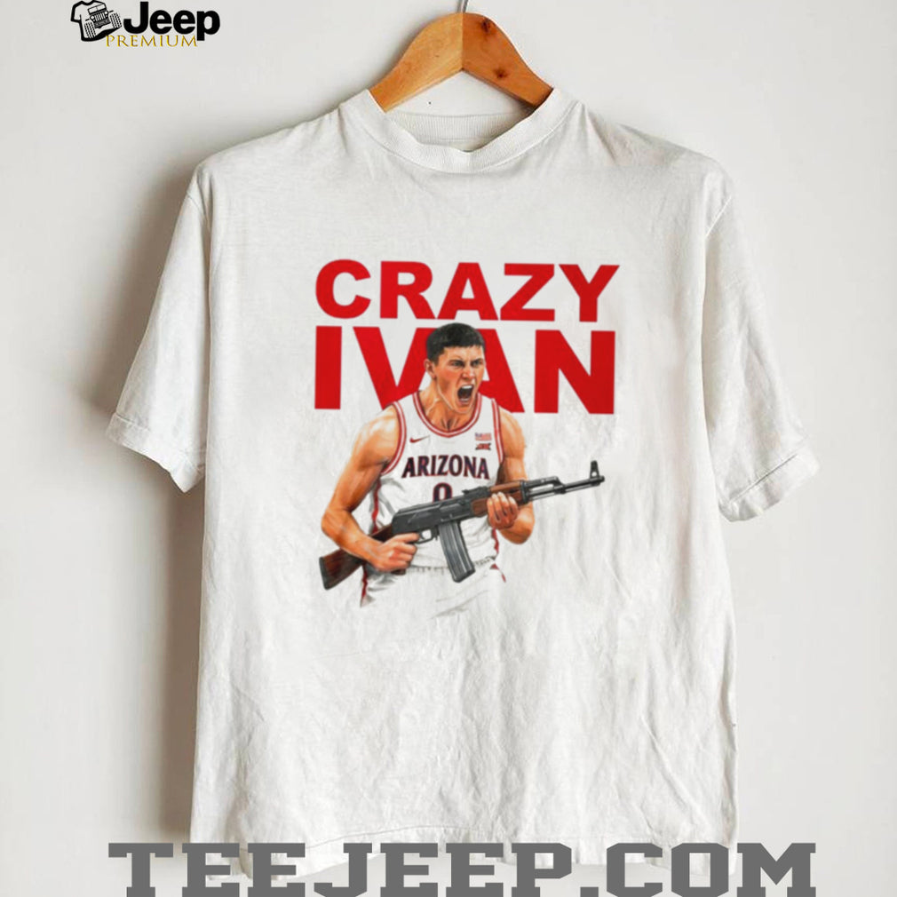 Crazy Ivan Arizona Basketball Player With Rifle Parody T Shirt