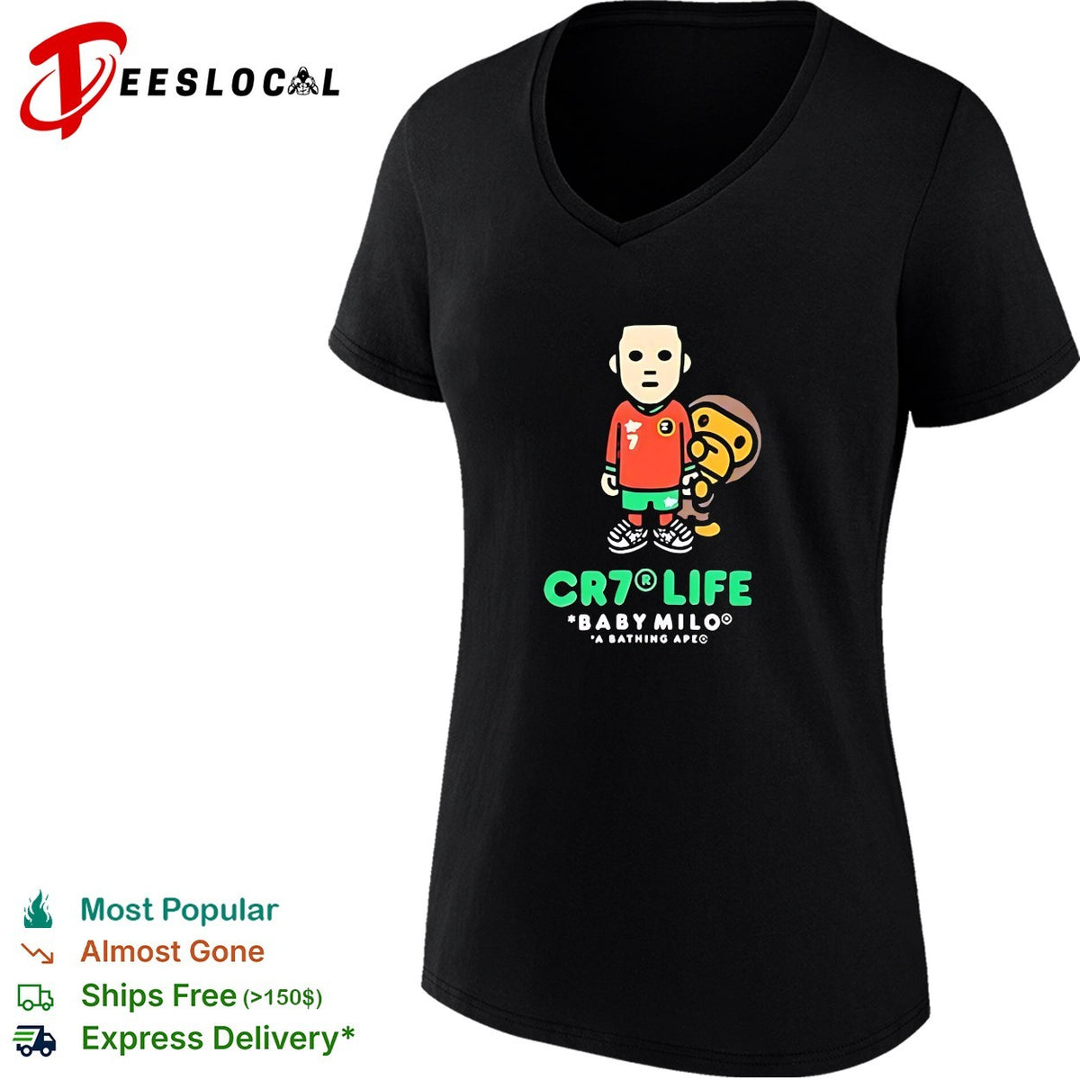 Cristiano Ronaldo Portugal national team CR7 Life Baby Milo A Bathing Ape shirt