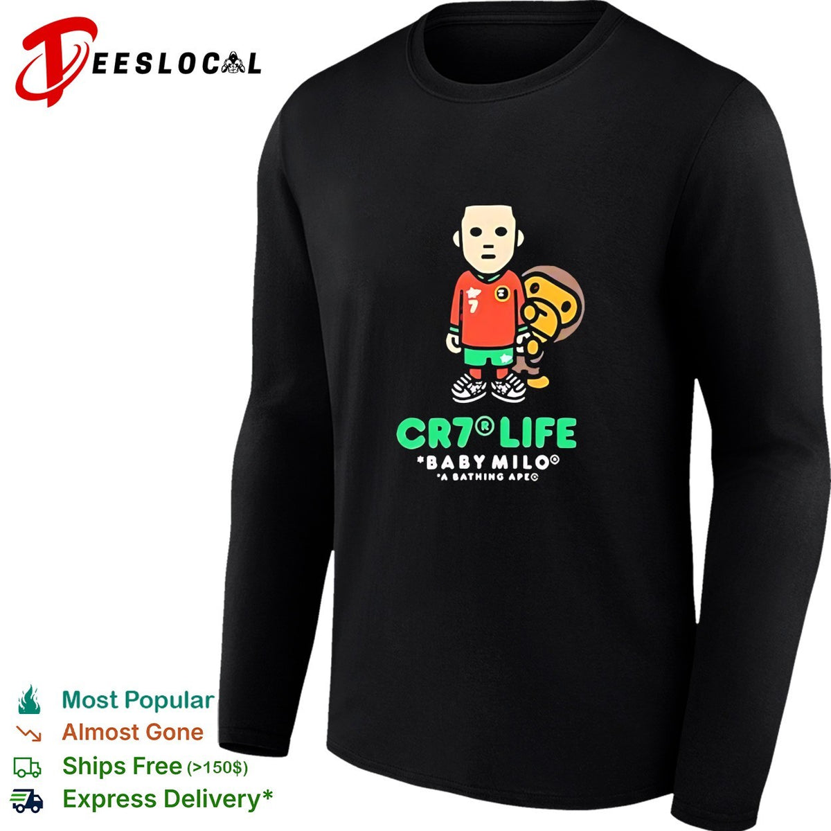 Cristiano Ronaldo Portugal national team CR7 Life Baby Milo A Bathing Ape shirt