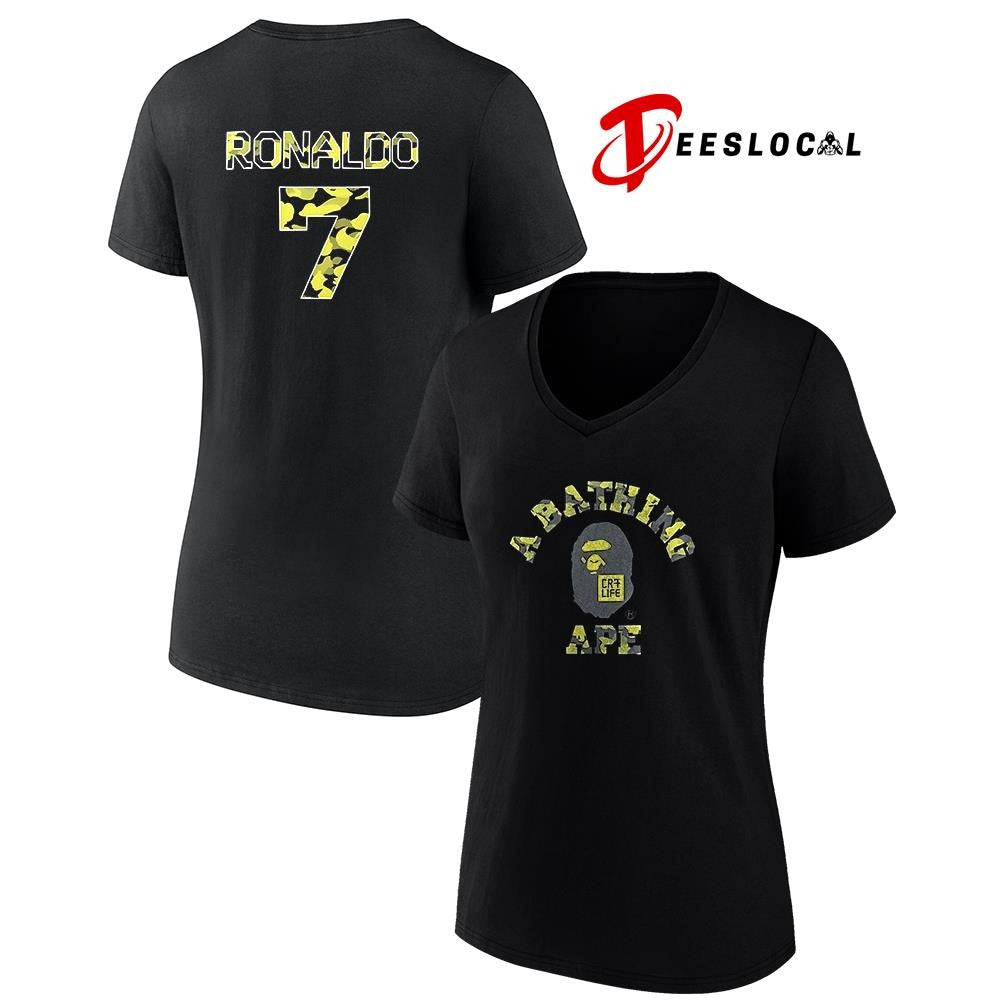 CristianoRonaldoXBAPECR7lifecollectionABathingApeCamonumber7shirt