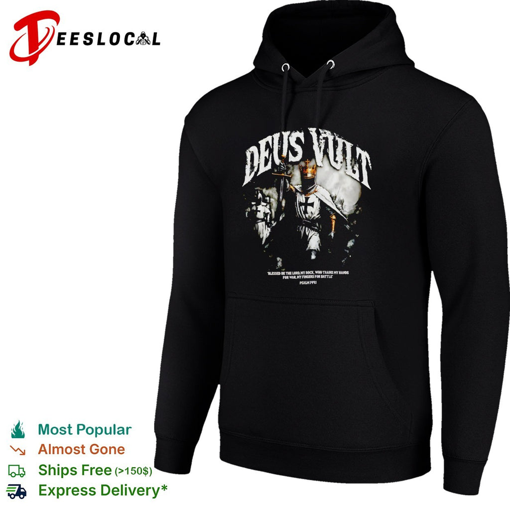 Crusader Deus Vult religious knight sword blessed be the Lord shirt