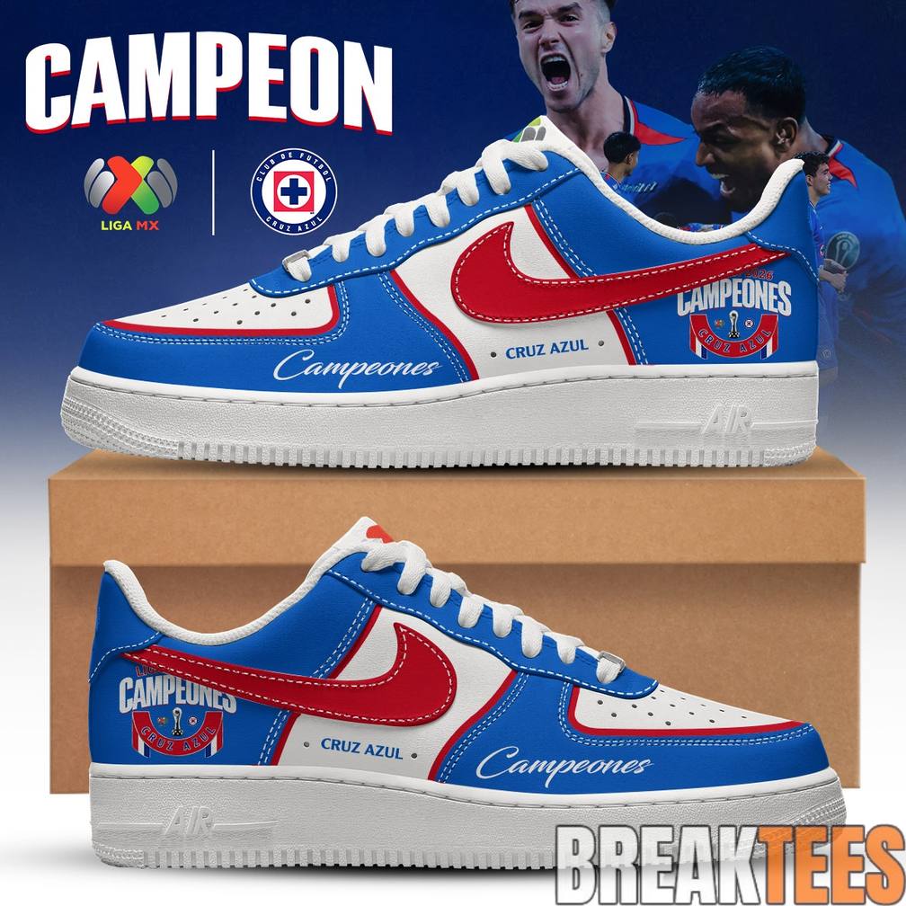 Cruz Azul La Décima Liga MX 2026 Special AF1 Shoes