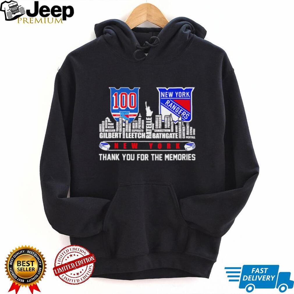 New York Rangers 100th anniversary skyline shirt
