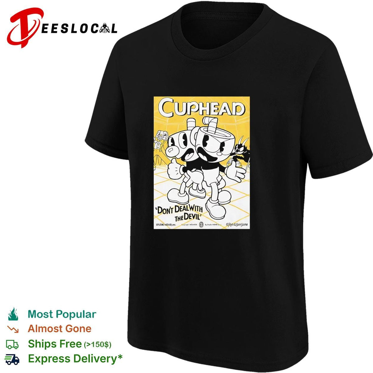 Cuphead Don’t Deal with the Devil Mugman King Dice The Devil Studio MDHR shirt