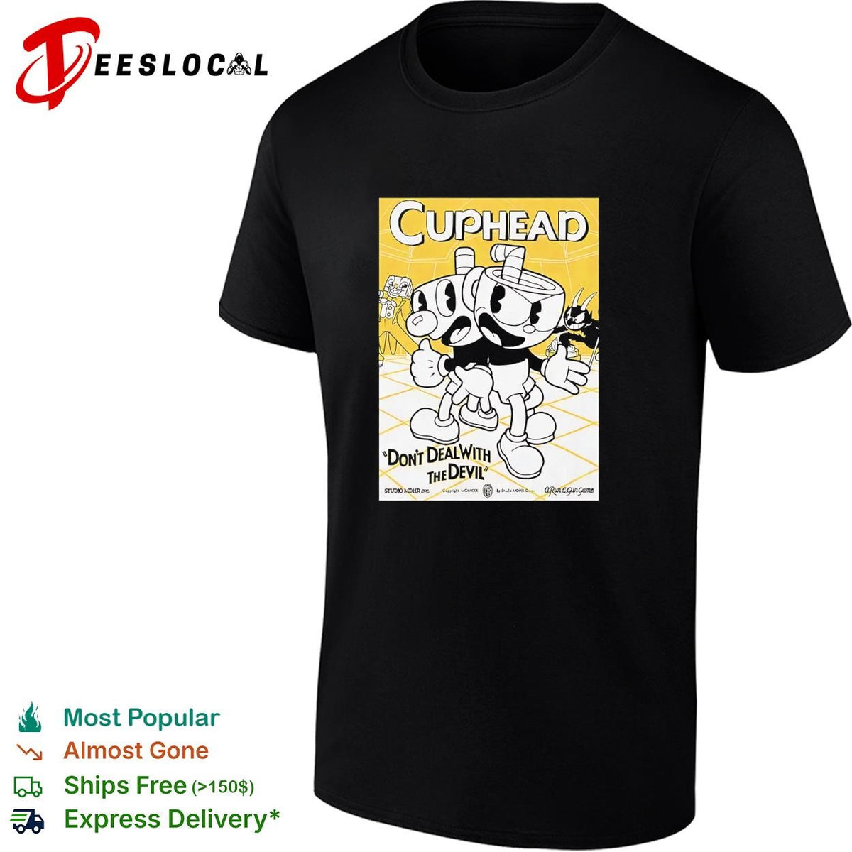 Cuphead Don’t Deal with the Devil Mugman King Dice The Devil Studio MDHR shirt