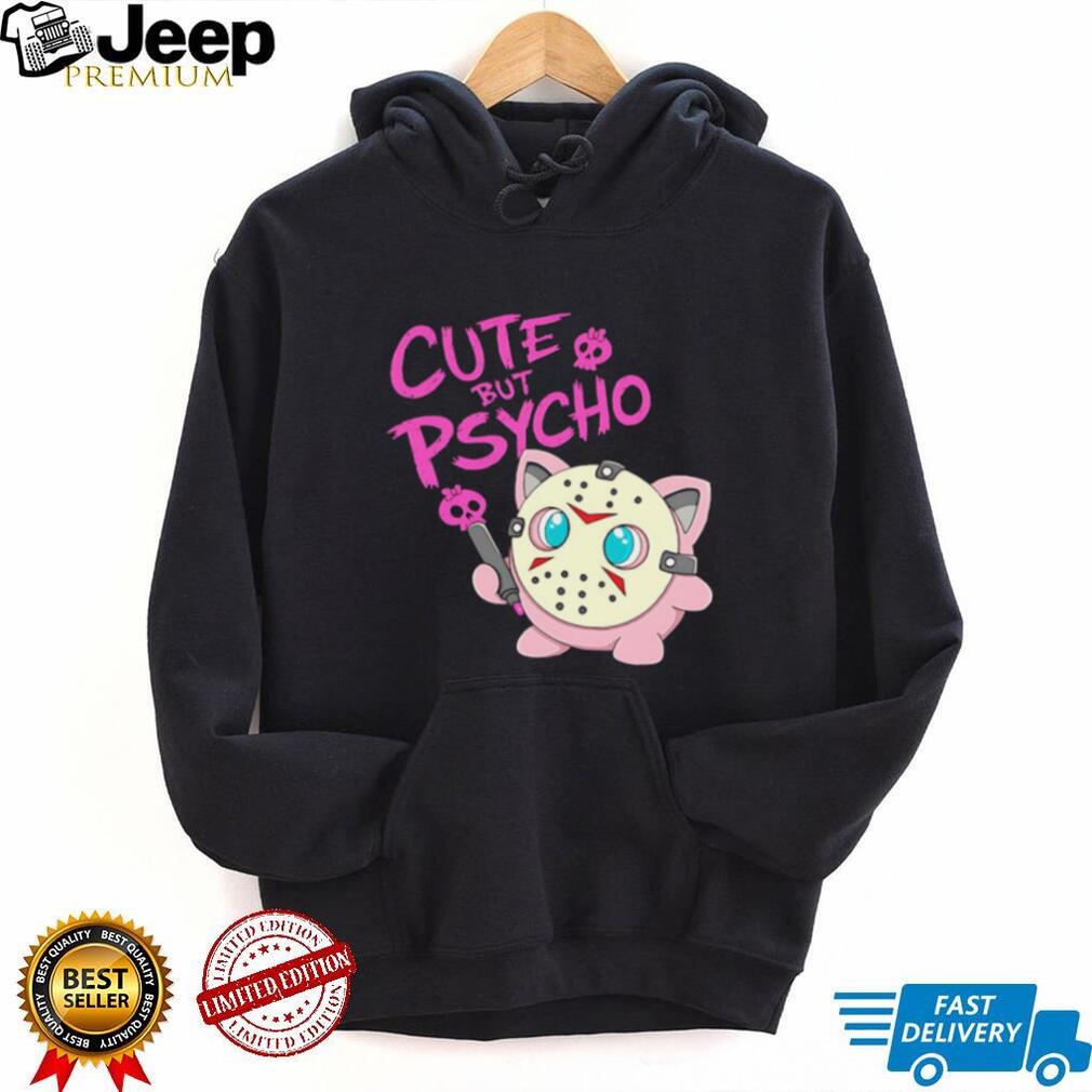 Cute But Psycho Jigglypuff Horror Mashup Black T shirt