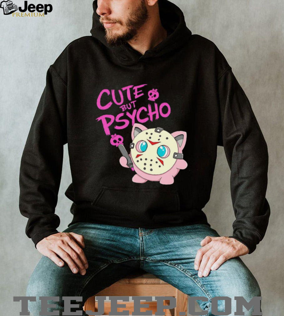 Cute But Psycho Jigglypuff Horror Mashup Black T shirt