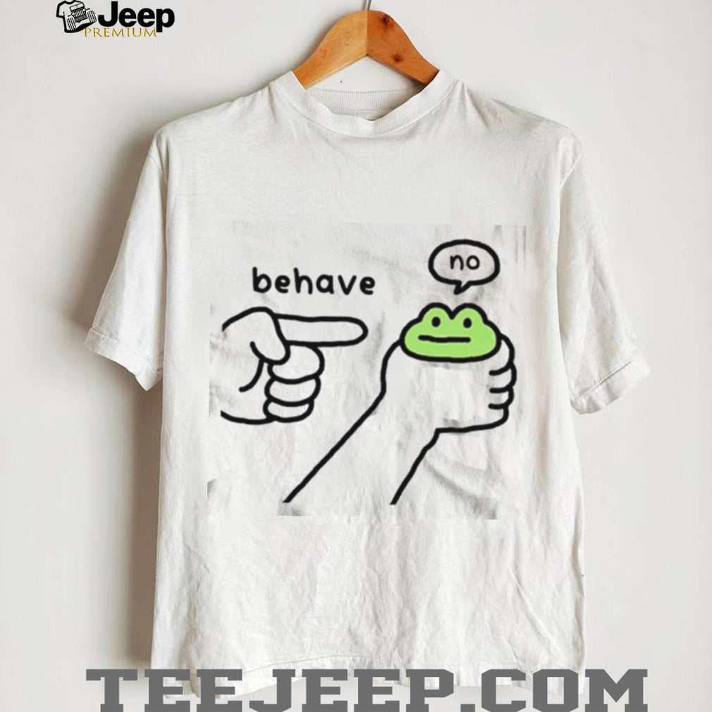 Cute Frog Behave No Funny Toad Meme Animal Graphic T Shirt